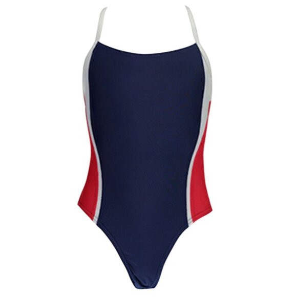 Speedo Womens Relay Back One-Piece Swimsuit Size 6/32 Red White Blue Competitive - Picture 5 of 13